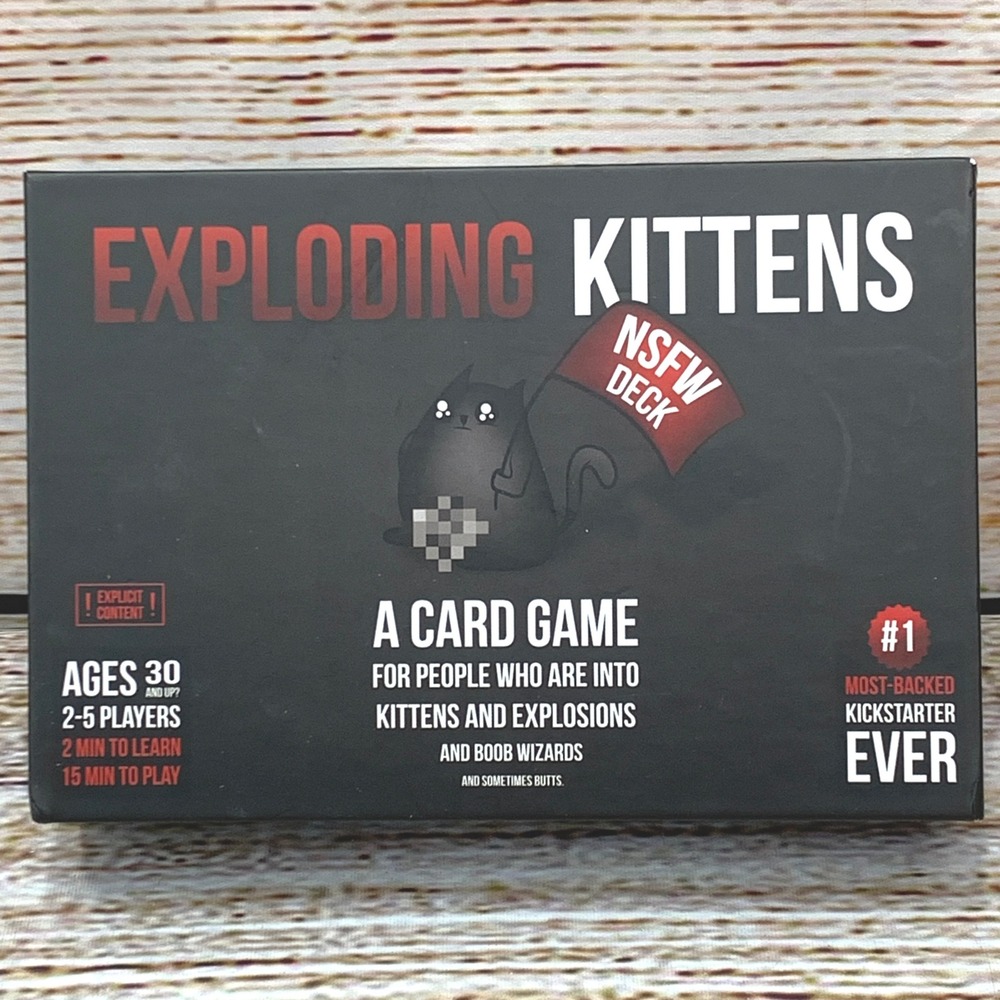 Exploding Kittens NSFW Edition Card Game Adult Party Fun Game Night Never Played
